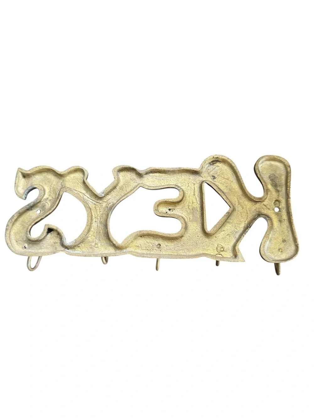 Vintage Brass Keys Wall Hook